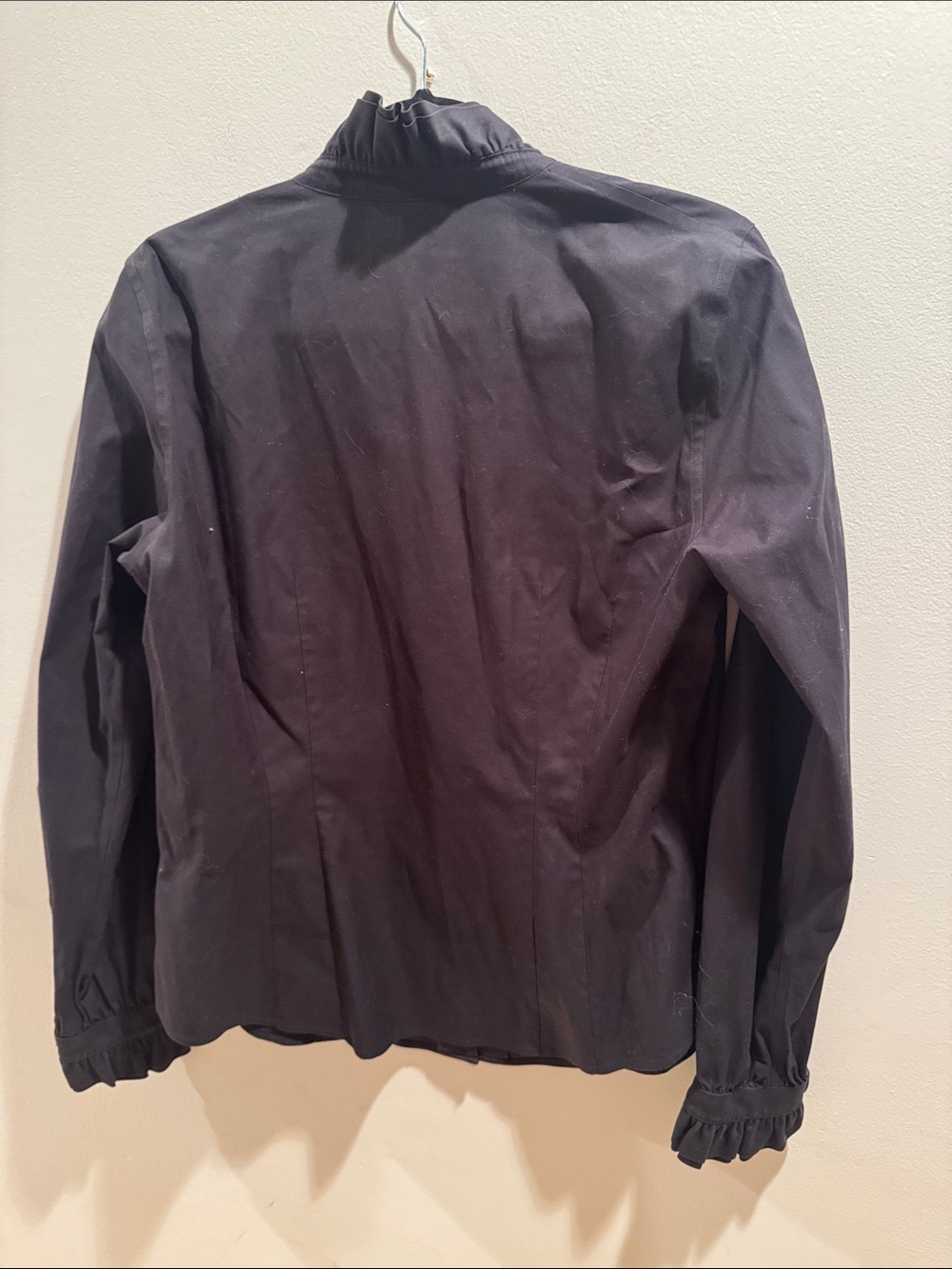 Brooks Brothers Black Fitted Non-Iron Stretch Supima® Cotton Ruffle Button Shirt - Picture 5 of 7